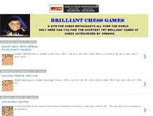 Tablet Screenshot of brilliantchessgames.com